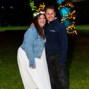 Chris with Gemma at a wedding where Christopher James Events provided services